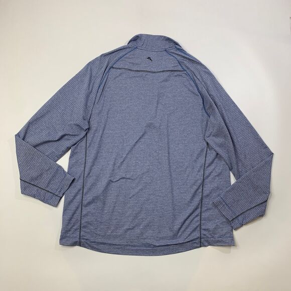 Tommy Bahama Sweatshirt Mens L Large Harbor Blue White Tidal Tech IslandZone - Picture 7 of 10